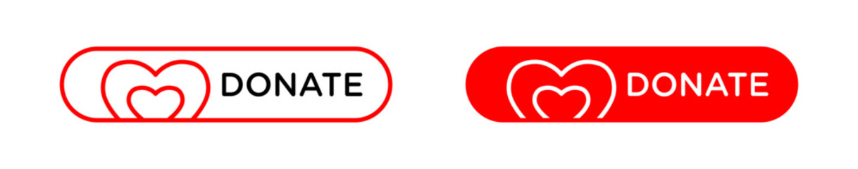 Donate button icon mark in filled style