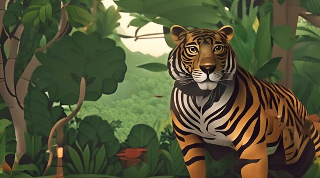 animal life in a tropical forest