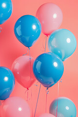 Colorful background decorated with balloons
