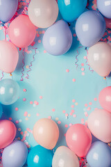 Colorful background decorated with balloons