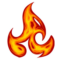 fire and flames element. Red Fire Vector