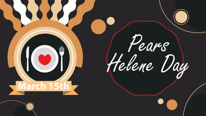 Pears Helene Day vector banner design. Happy Pears Helene Day modern minimal graphic poster illustration.