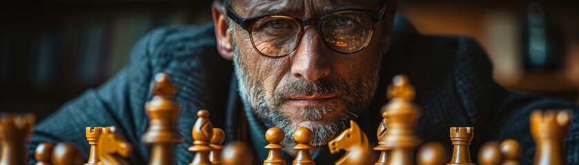 A man in a wheelchair triumphs in a chess tournament through strategy and competition. - obrazy, fototapety, plakaty