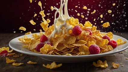 photo fruit salad spilling on the floor was a mess of vibrant colors and textures generative ai