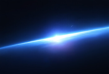 Lens flare, blue light, universe, earth, anime