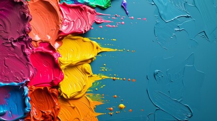 International Colour Day background with copy space area on side for text. Art and colorful background