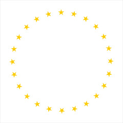 Round stars frame on white background. stars frame on white background .