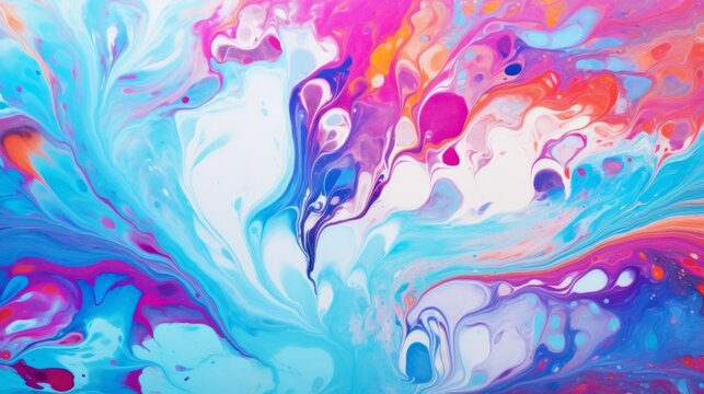 Abstract Colorful background, texture, pattern with liquid paint. Painting, A mixture of acrylic bright colors, Watercolor, Oil painting.