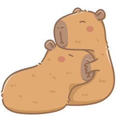 Capybara and friend