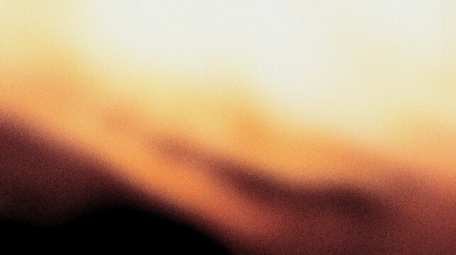 sun light brown orange black abstract gradient background with grain and noise texture