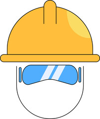 Safety helmet icon used in industry