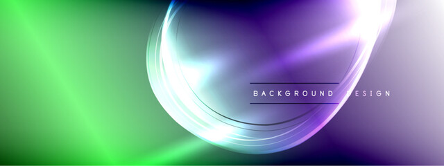 Vector abstract background - liquid transparent bubble shapes on fluid gradient with shadows and light effects