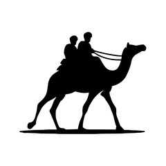 silhouette of a camel