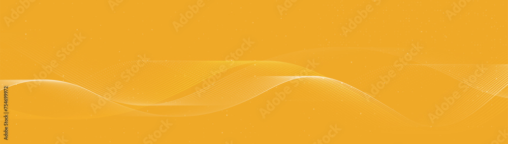 Leinwandbilder Abstract background with yellow glowing wavy lines pattern. Modern minimal trendy shiny lines pattern. Vector illustration