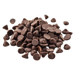 Obraz premium chocolate chips on transparent background