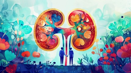 Kidney organ disease, world kidney day, health problems, donation and transplantation, medical issue