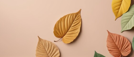 leaves background aesthetic minimalism style