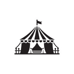 Circus tent icon vector