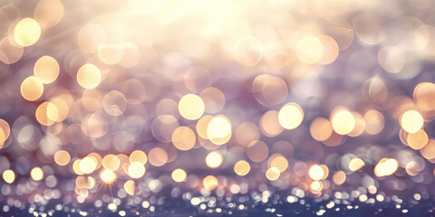 white yellow gold bokeh blur circle variety gold on dark background. Dreamy soft focus wallpaper backdrop. gold bokeh  glitter lights particle defocused Sparkling banner design