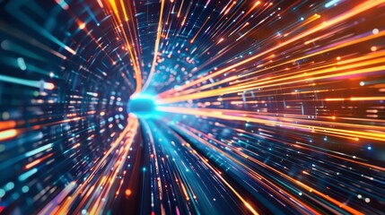 Naklejka premium Abstract technology background of high speed global data transfer.