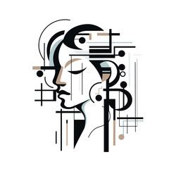 Dive into the essence of artificial intelligence with "Digital Mind: The AI Muse," a captivating vector illustration that encapsulates the sophisticated intersection of technology and human likeness. 