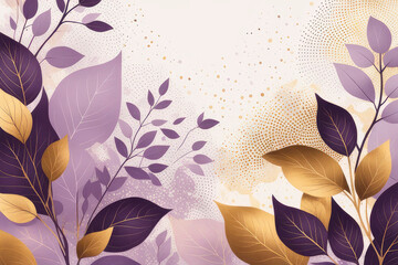 Floral abstract background symmetrical print as leaves or petals, with in the geometric composition.