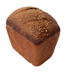 Rye bread isolated on white background
