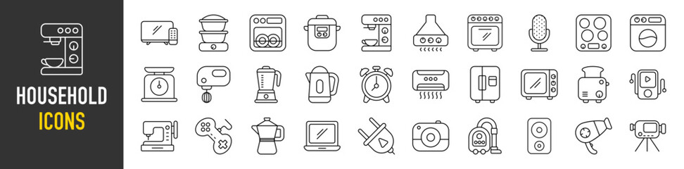 Household icons vector illustration