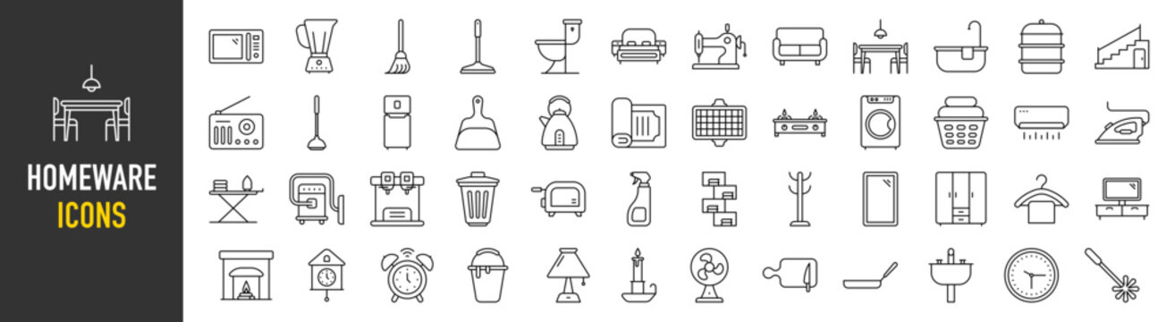 Homeware icons vector illustration