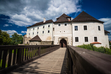 The magnificent castle Nové Hrady , a stunning example of Gothic architecture nestled in the heart of the South Bohemian Region, Czech Republic. - 754711747