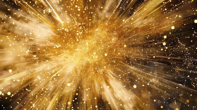 Glitter gold explosion