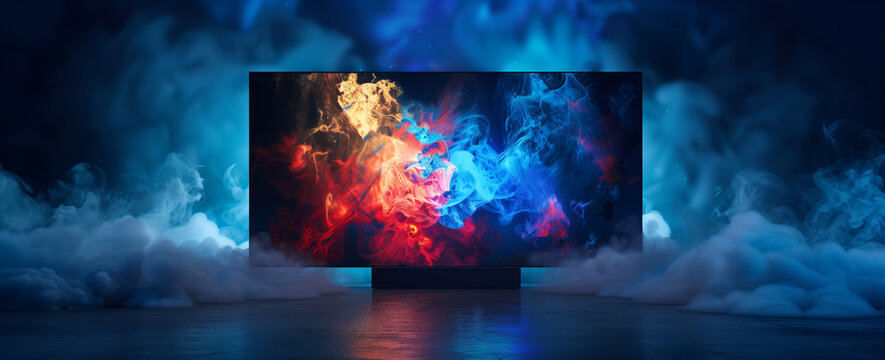 Colorful graphics and luxurious, realistic TV advertising images