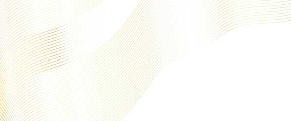 Vector abstract gold color curved waves with diagonal lines design.