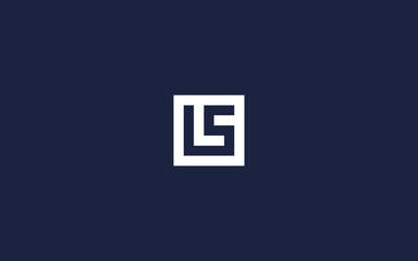 letter ls with square logo icon design vector design template inspiration
