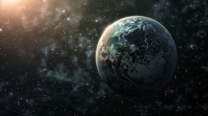 Obraz na płótnie Canvas Exoplanets In Deep Space