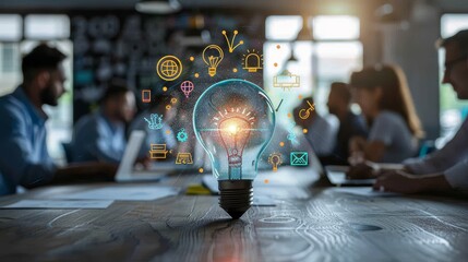 An entrepreneurial think tank session focused on creative problem-solving and innovation