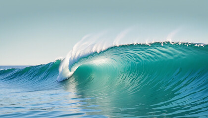 Fototapeta na wymiar Ocean Wave Copy Space 3d beautiful water