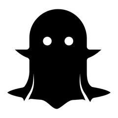 social media icon on glyph style. Snapcat icon