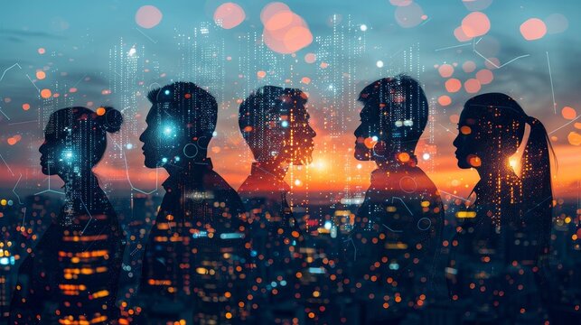 Entrepreneurs engaging in a digital forum