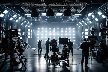 Fotobehang Cinematic Creativity Unleashed: Studio Production Scene © Анна Д