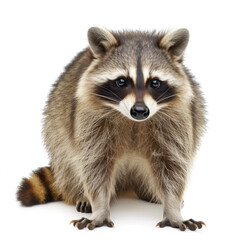 close up of a raccoon