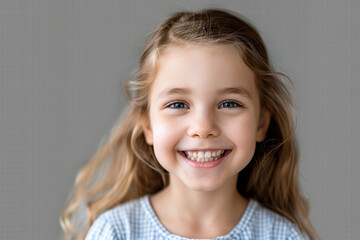 portrait of a smiling girl on a transparent background