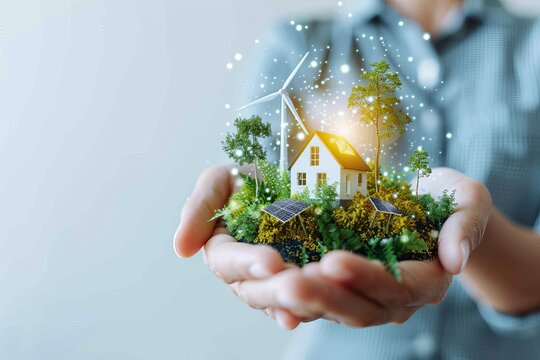 Smart Home Digital infrastructure EV Wallbox & green power solar. Renewable Energy Smartphone access. PV House Automation Home automation control IoT Real Estate Digital transformation Homeowner