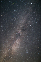 星空の背景。天の川と満天の星空。夏の夜空のコンセプト。