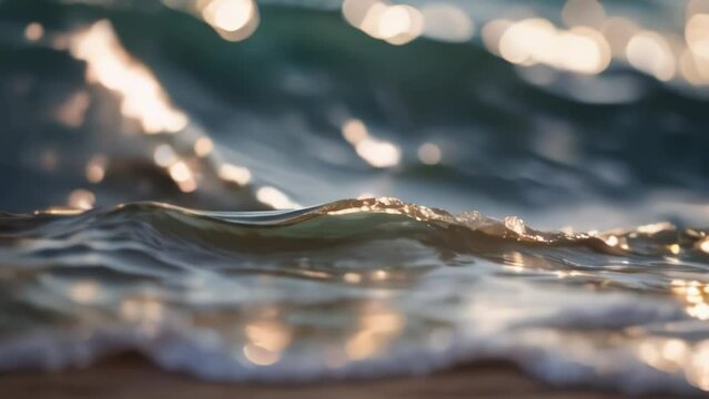 water waves and bokeh background