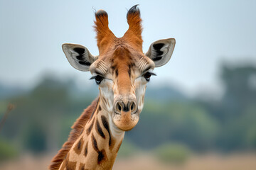 A close-up shot of a Giraffe