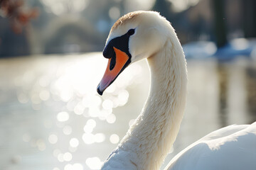 Fototapeta premium A close-up shot of a Swan