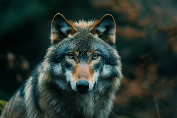 Naklejka na ściany i meble A close-up shot of a Wolf