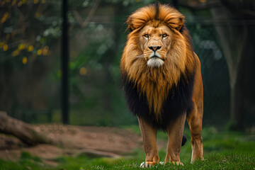 A full body shot of a Lion