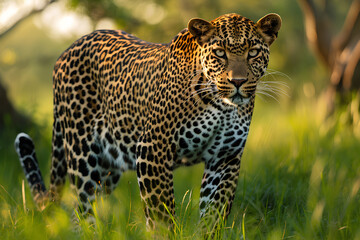 Obraz premium A full body shot of a Leopard, animal